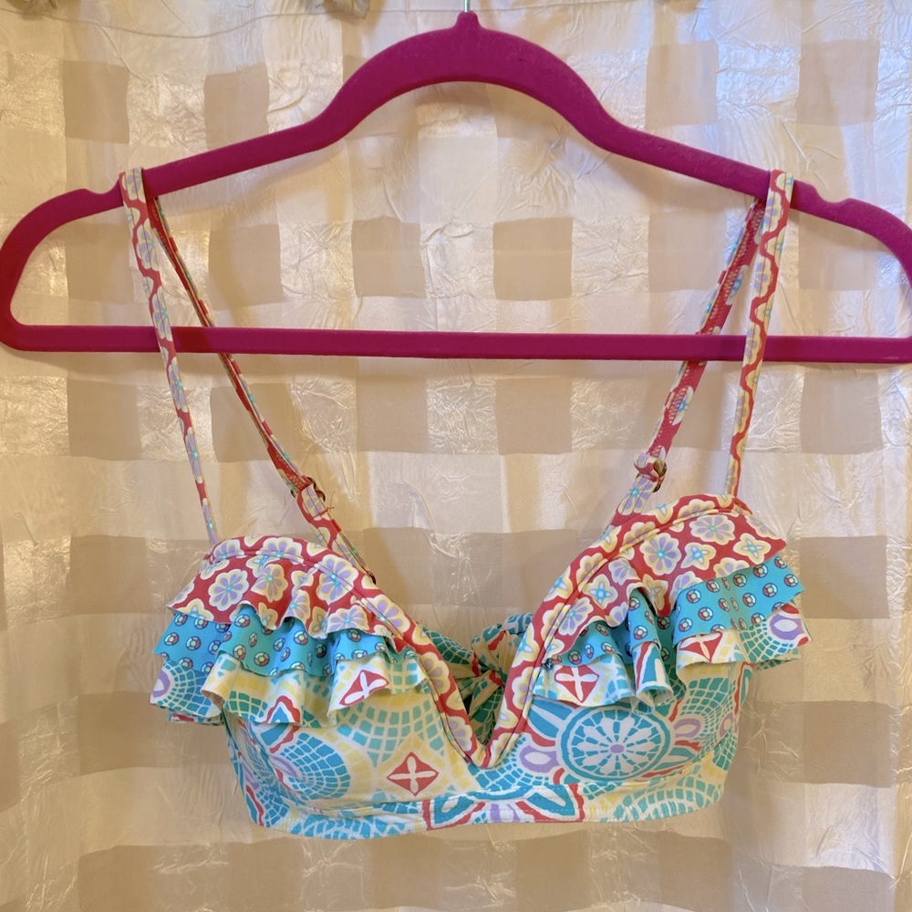 Floral bikini top